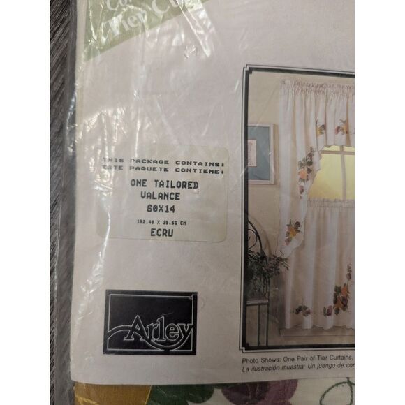 Arley Vintage Kitchen Curtain Tier Fruit Shabby Chic Cottage New - Picture 4 of 4